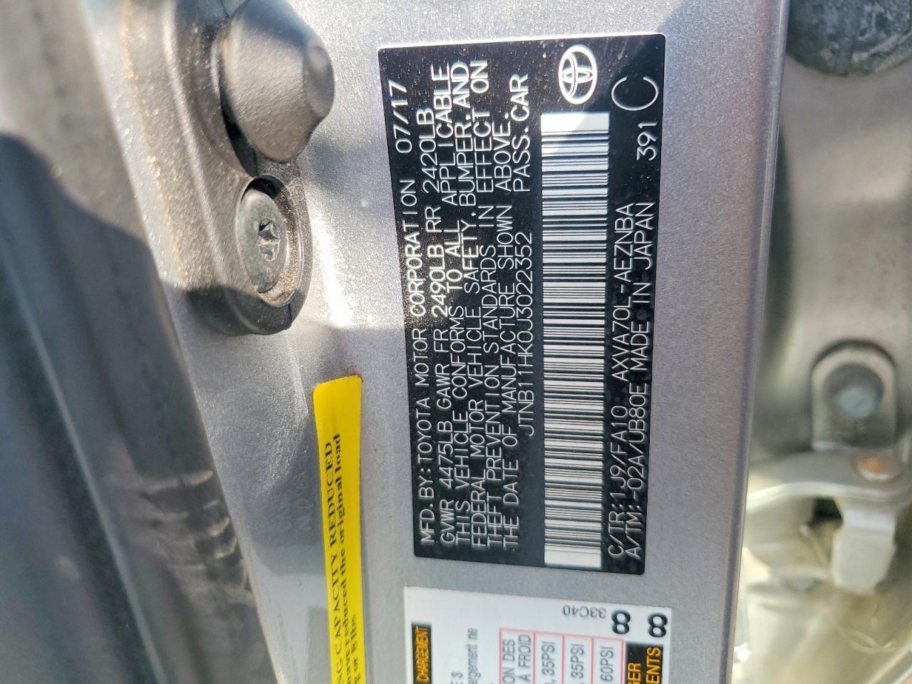 2018 Toyota Camry L - zdjęcie 12