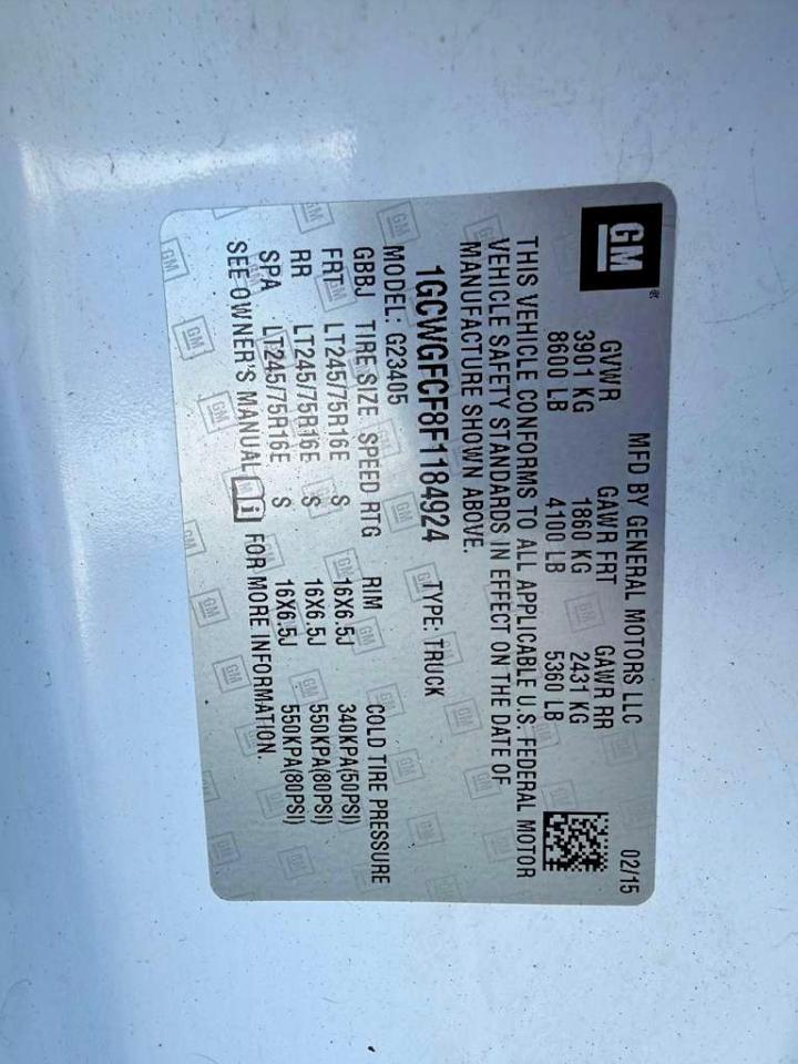 2015 Chevrolet Express G2500 - zdjęcie 12