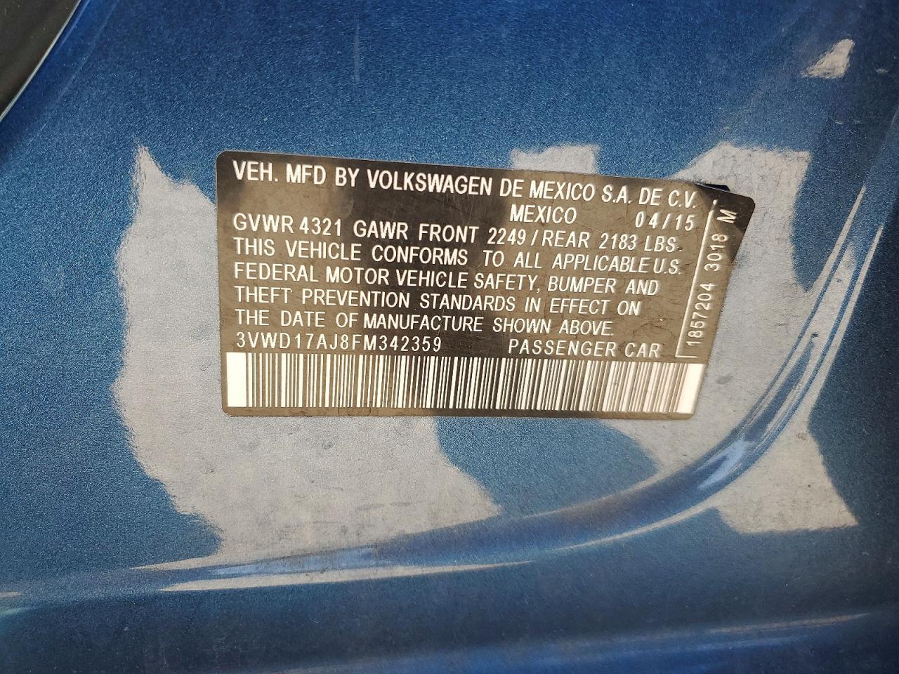 2015 Volkswagen Jetta Se - zdjęcie 12