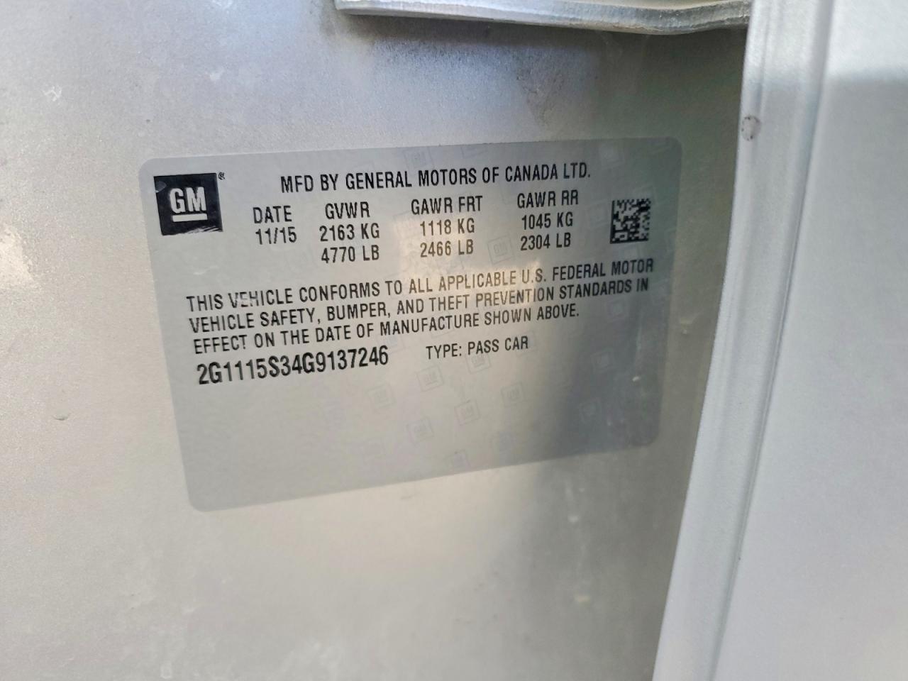 2016 Chevrolet Impala Lt - zdjęcie 13