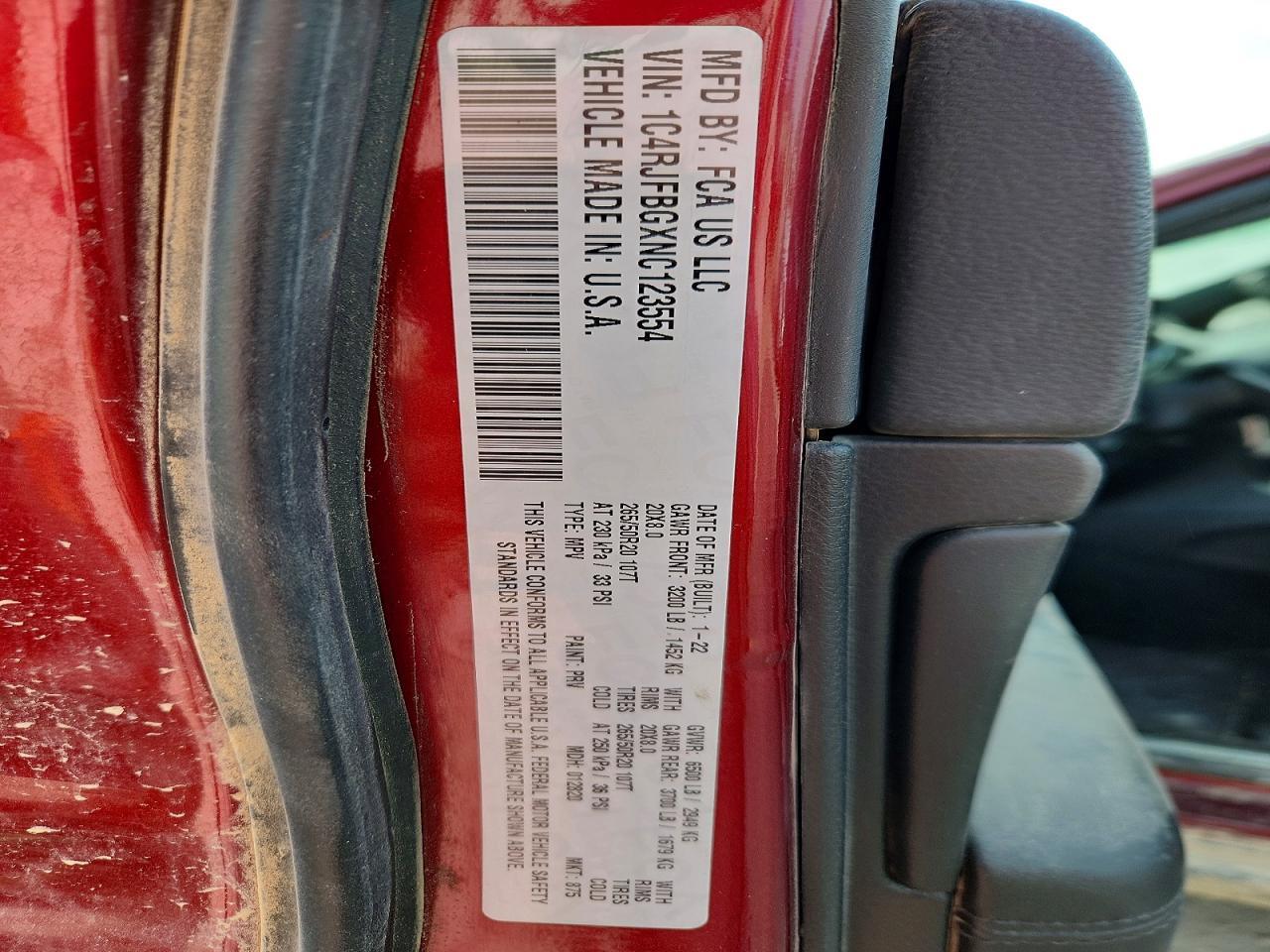 2022 Jeep Grand Cherokee Limited - zdjęcie 12