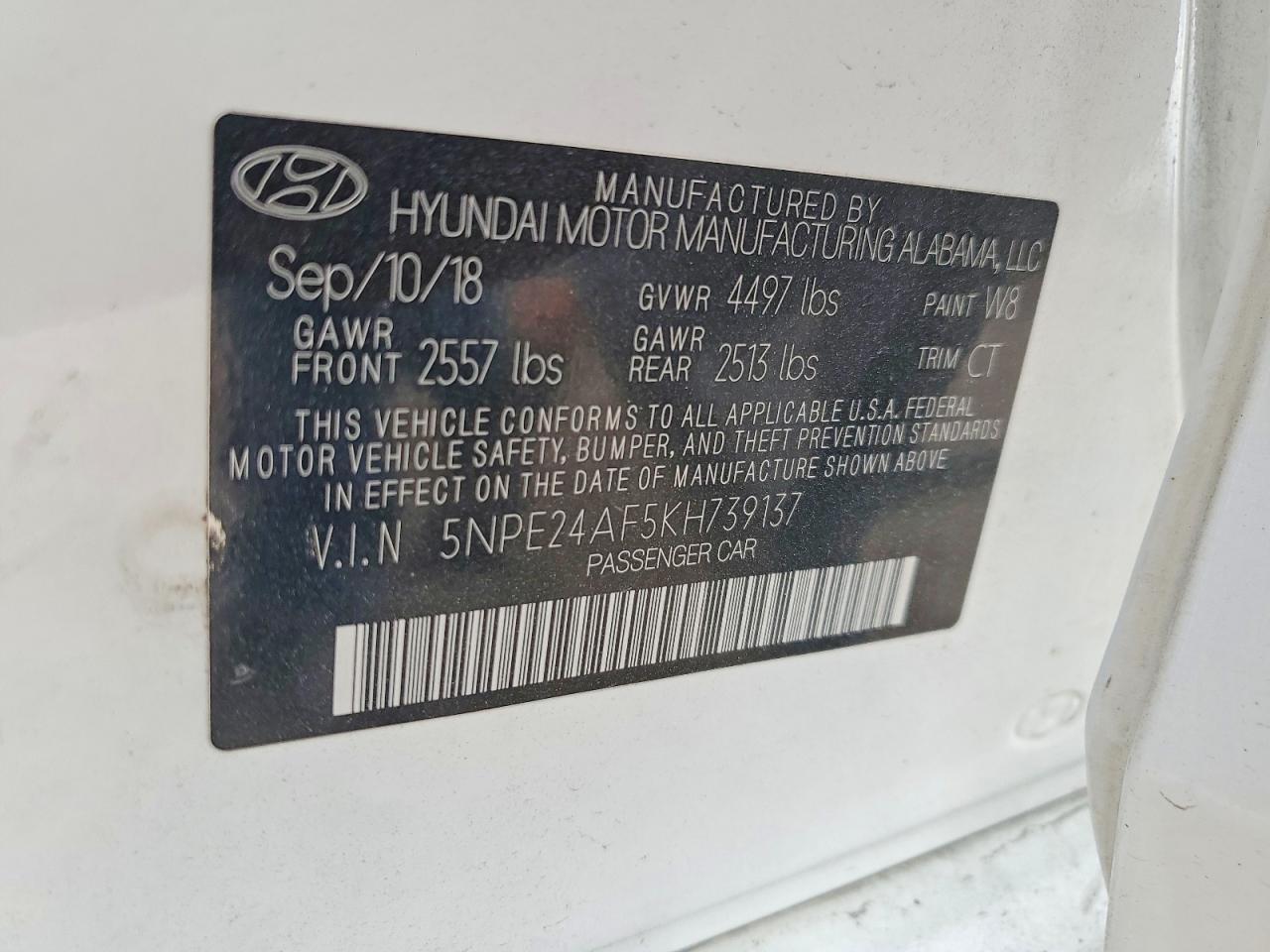 2019 Hyundai Sonata Se - zdjęcie 12