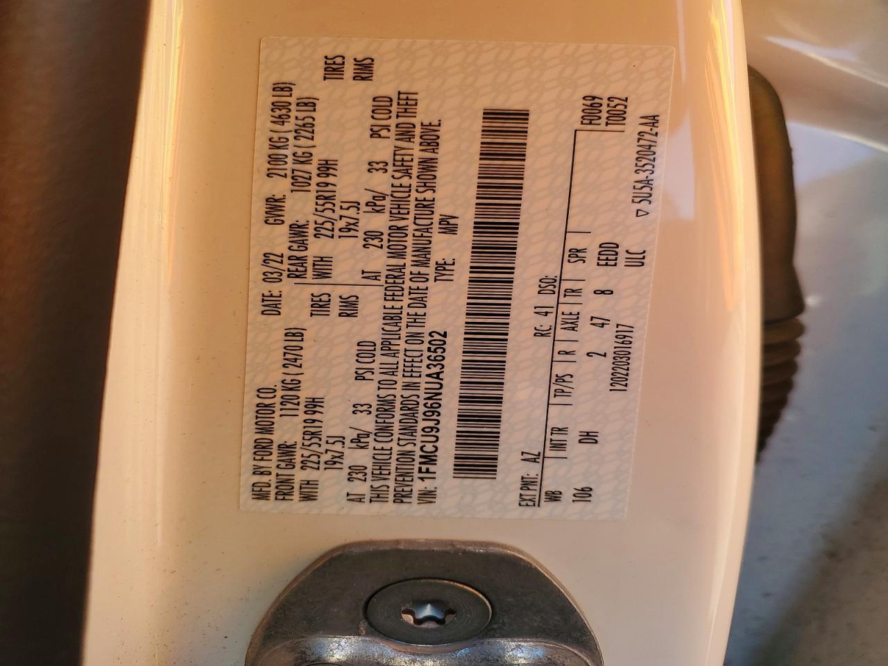 2022 Ford Escape Titanium - zdjęcie 13