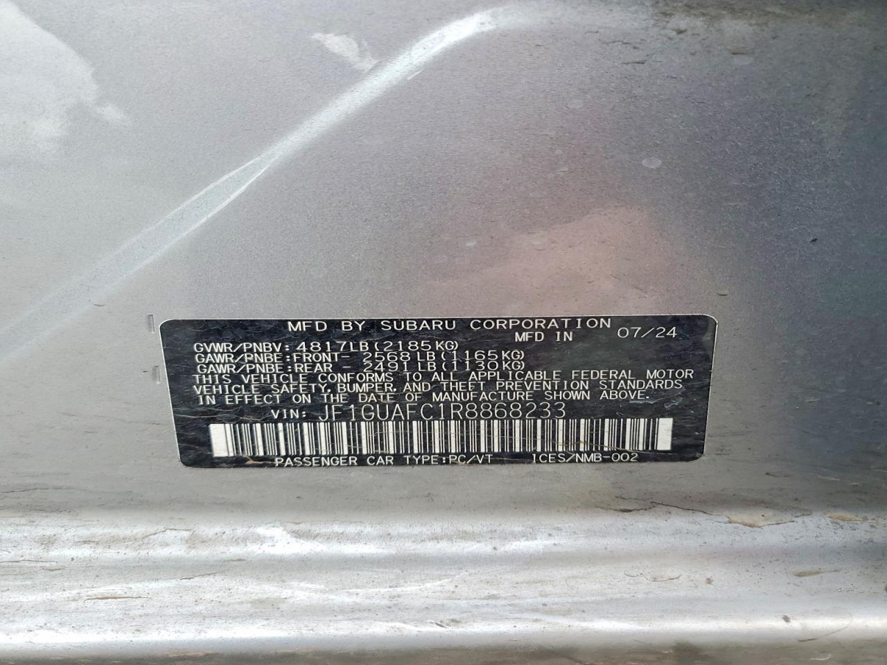 2024 Subaru Impreza Sport - zdjęcie 12