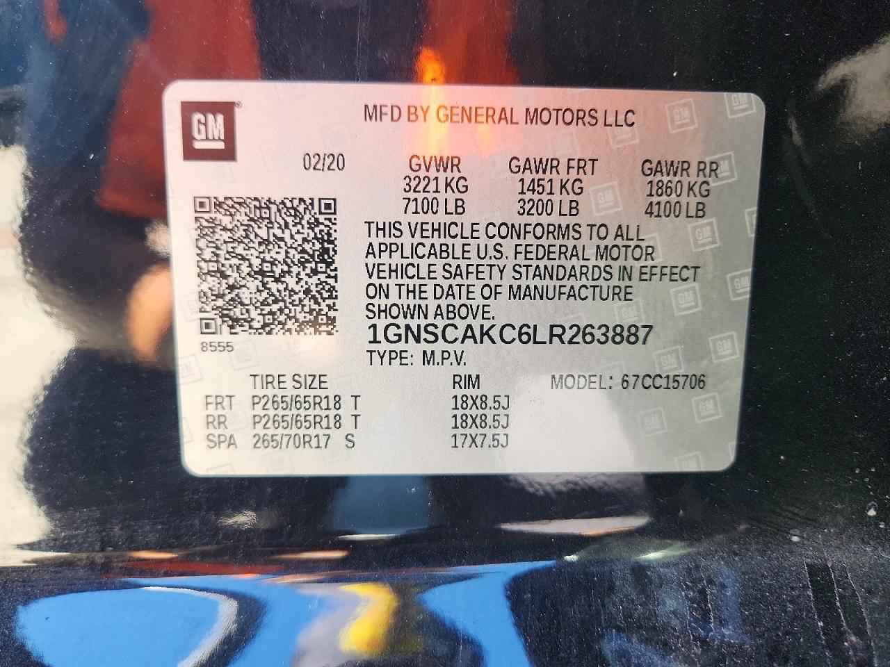 2020 Chevrolet Tahoe C1500 Ls - zdjęcie 13