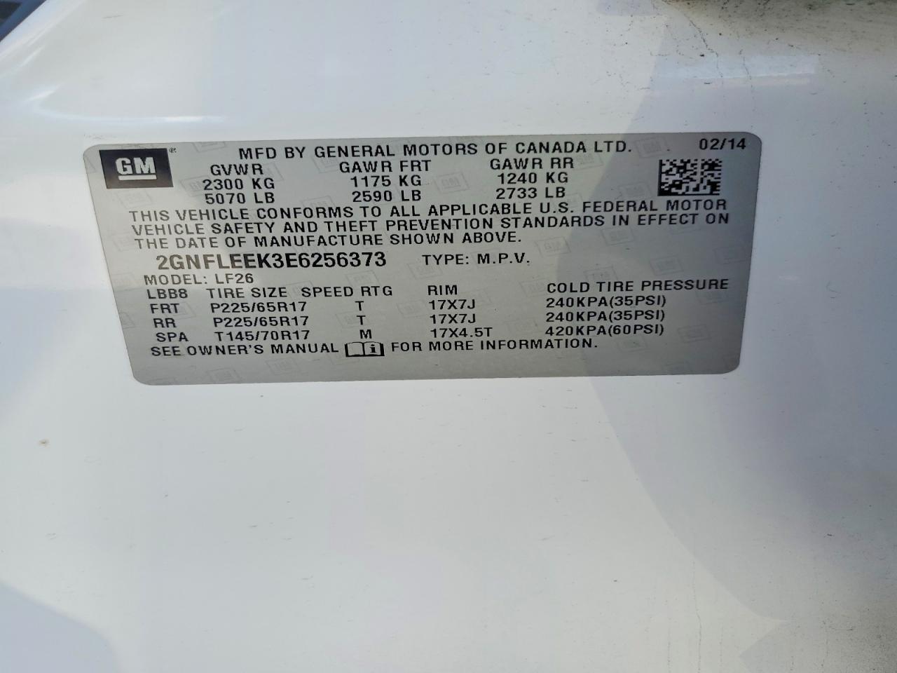 2014 Chevrolet Equinox Ls - zdjęcie 14