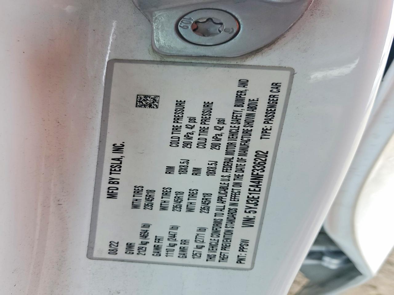 2022 Tesla Model 3 - zdjęcie 12