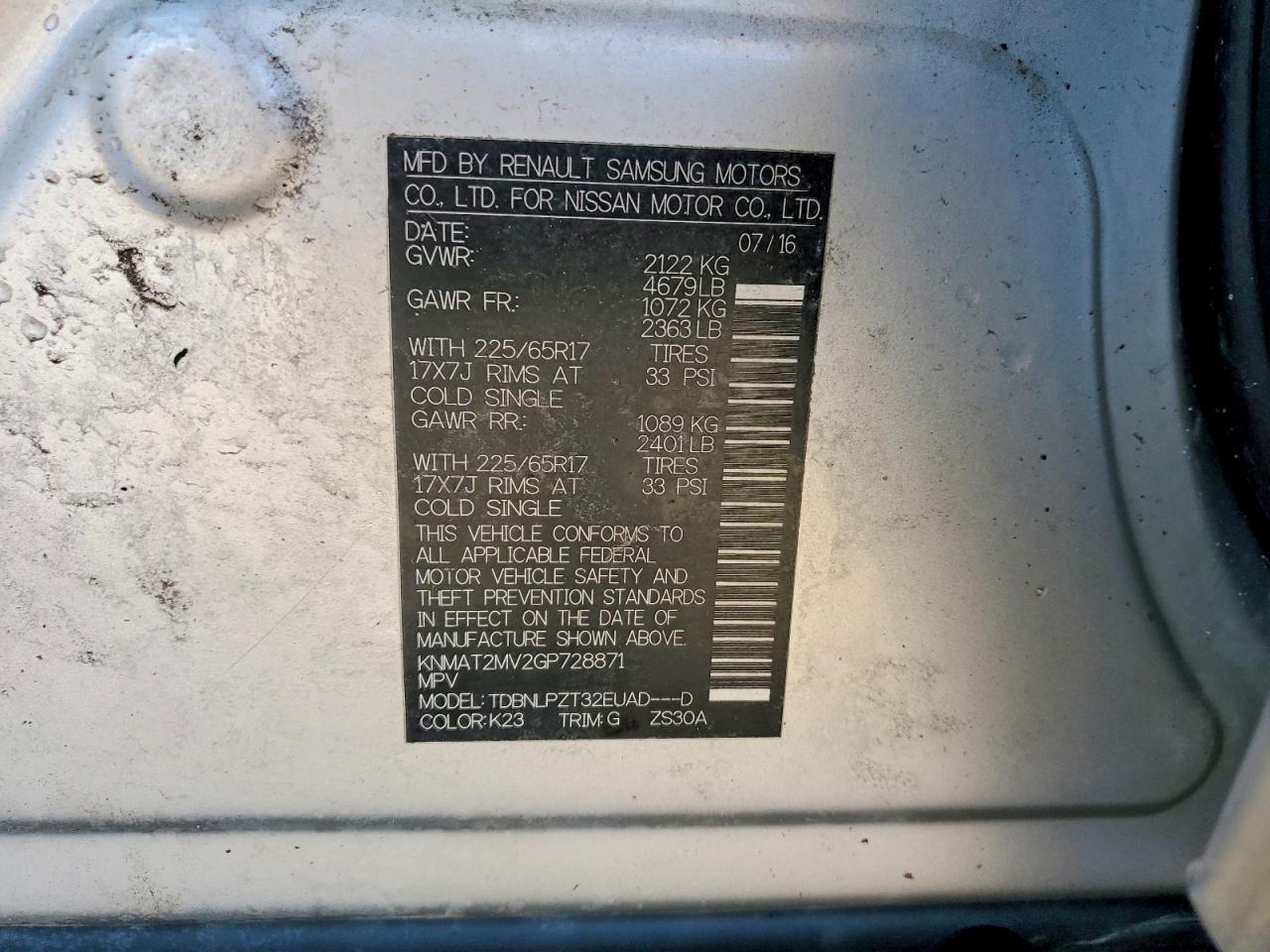 2016 Nissan Rogue S - zdjęcie 13