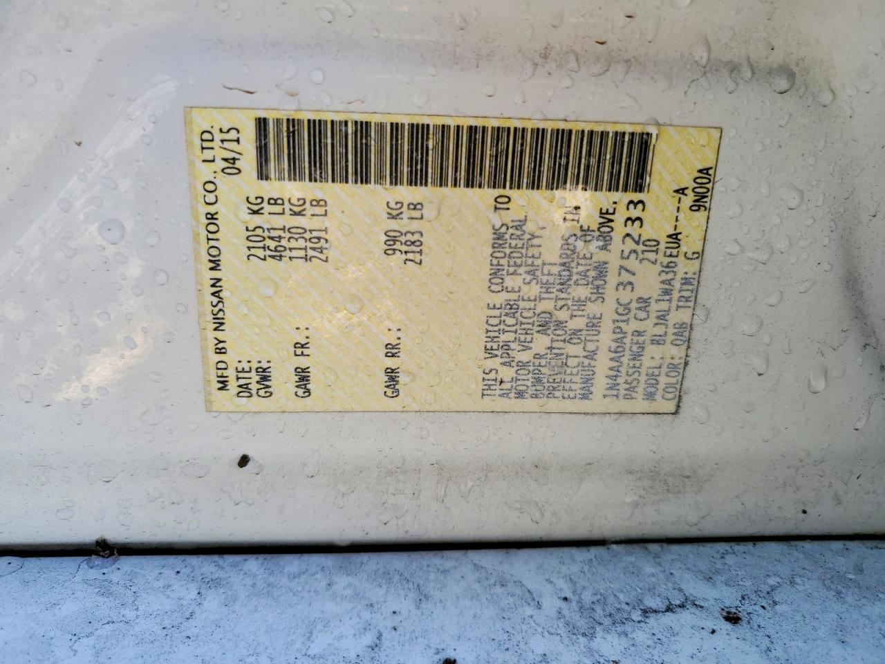 2016 Nissan Maxima 3.5 Sr - zdjęcie 12