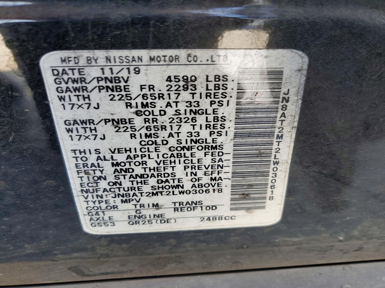 2020 Nissan Rogue S - zdjęcie 13