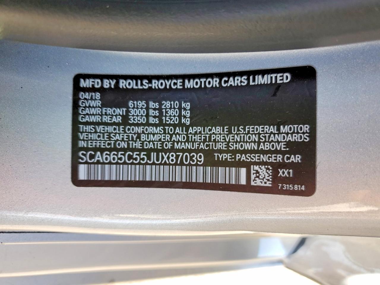 2018 Rolls-Royce Wraith - zdjęcie 13