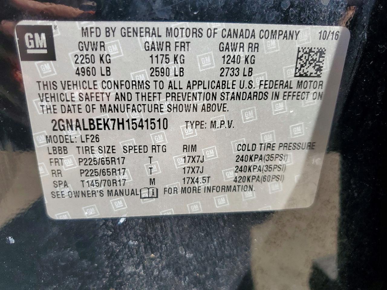 2017 Chevrolet Equinox Ls - zdjęcie 13