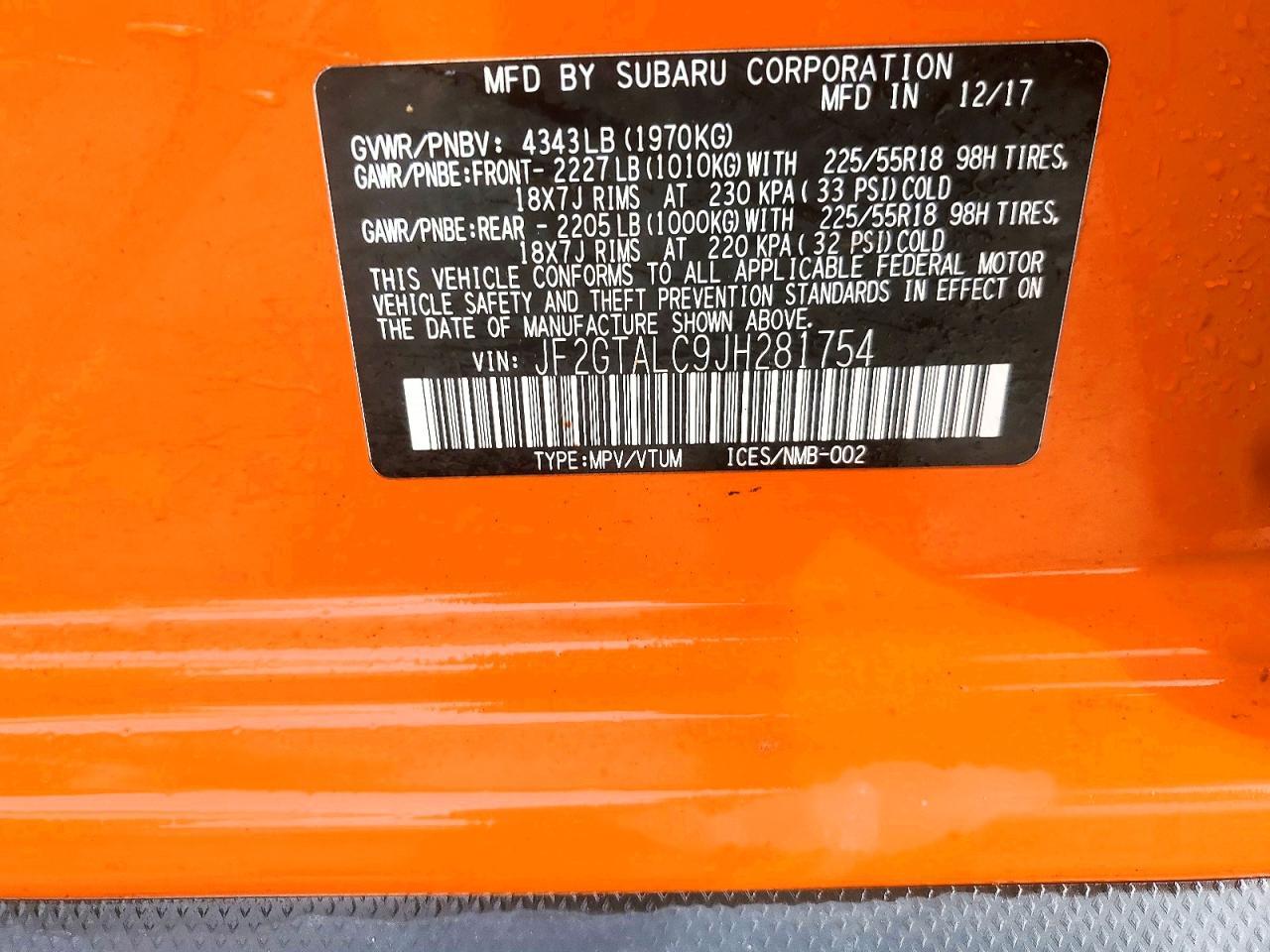 2018 Subaru Crosstrek Limited - zdjęcie 13