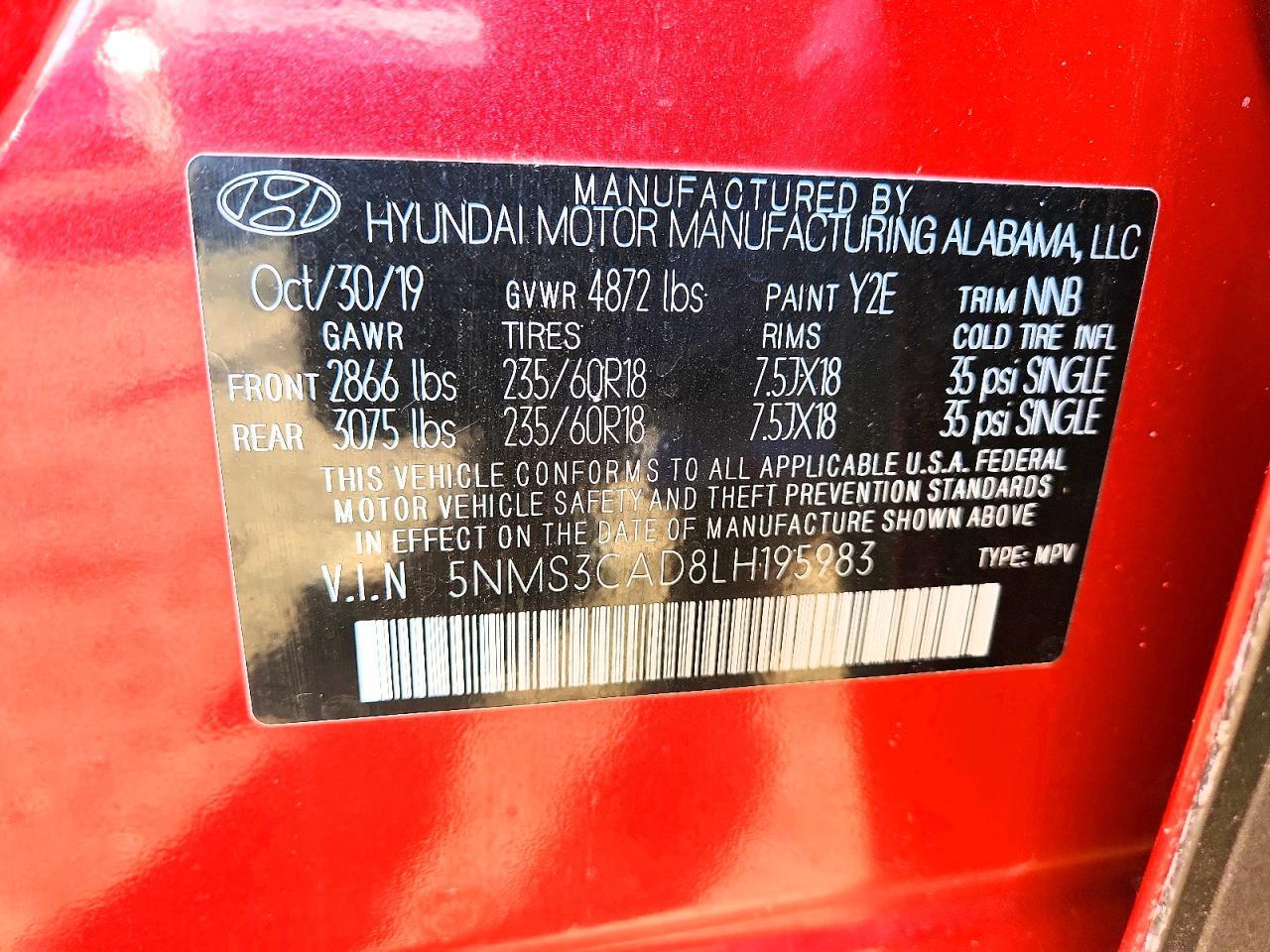 2020 Hyundai Santa Fe Sel - zdjęcie 13