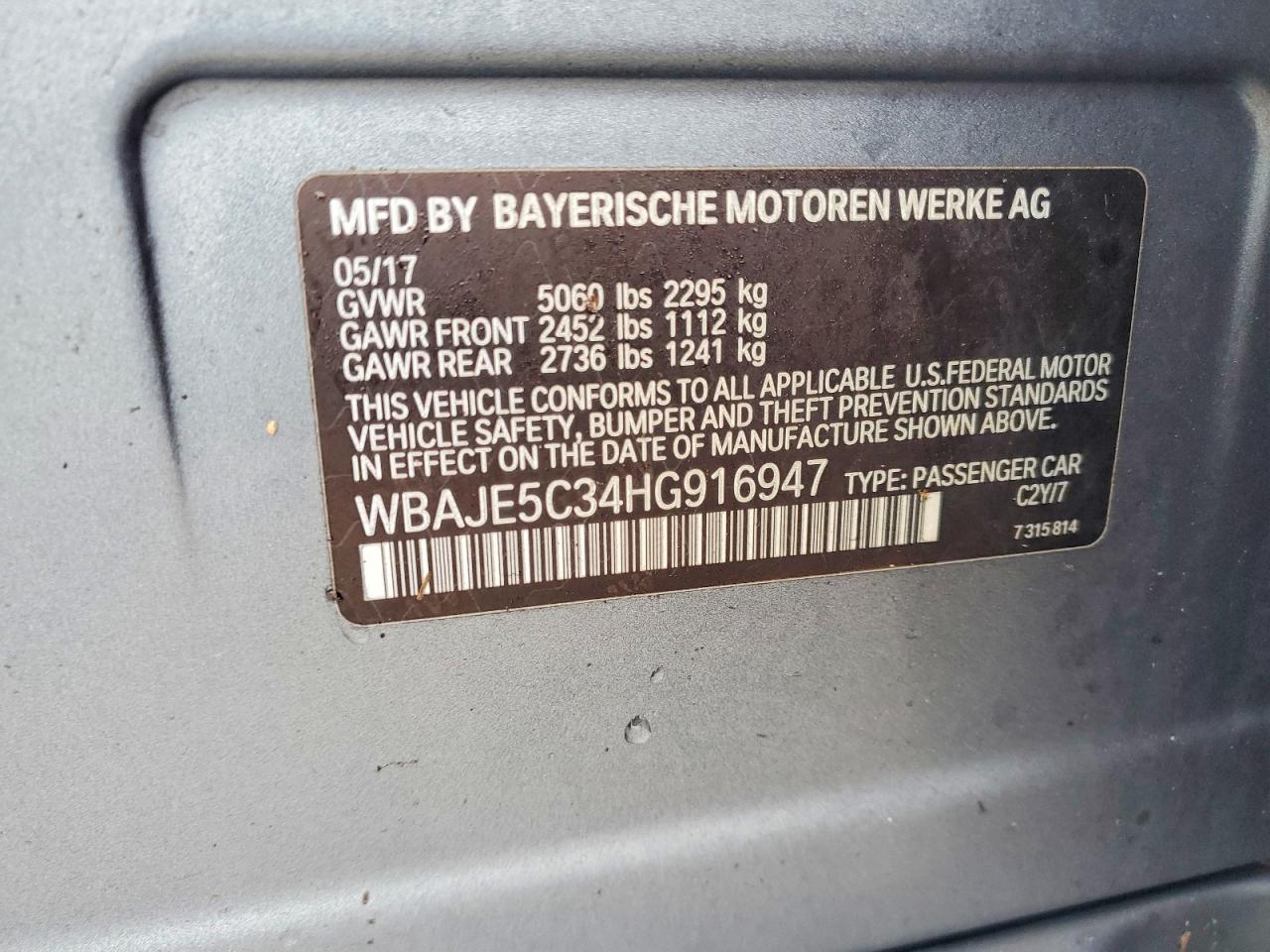 2017 BMW 540 I - zdjęcie 12