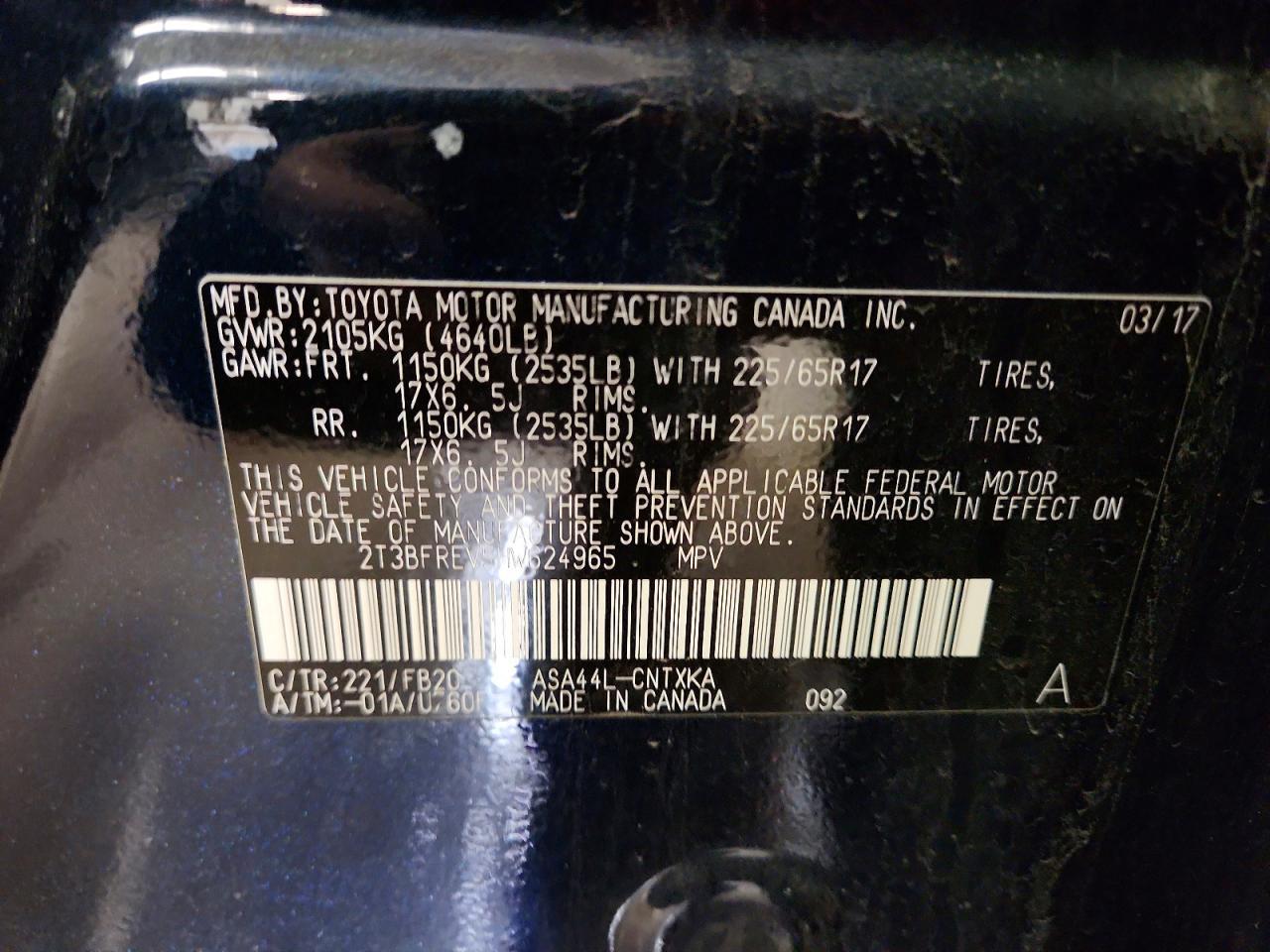 2017 Toyota Rav4 Le - zdjęcie 14