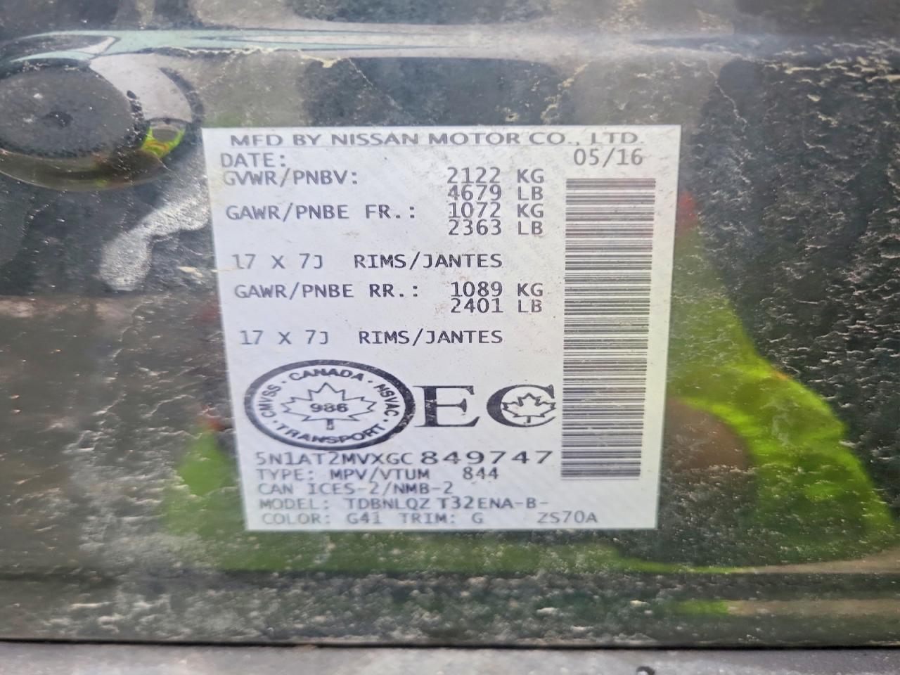 2016 Nissan Rogue S - zdjęcie 12