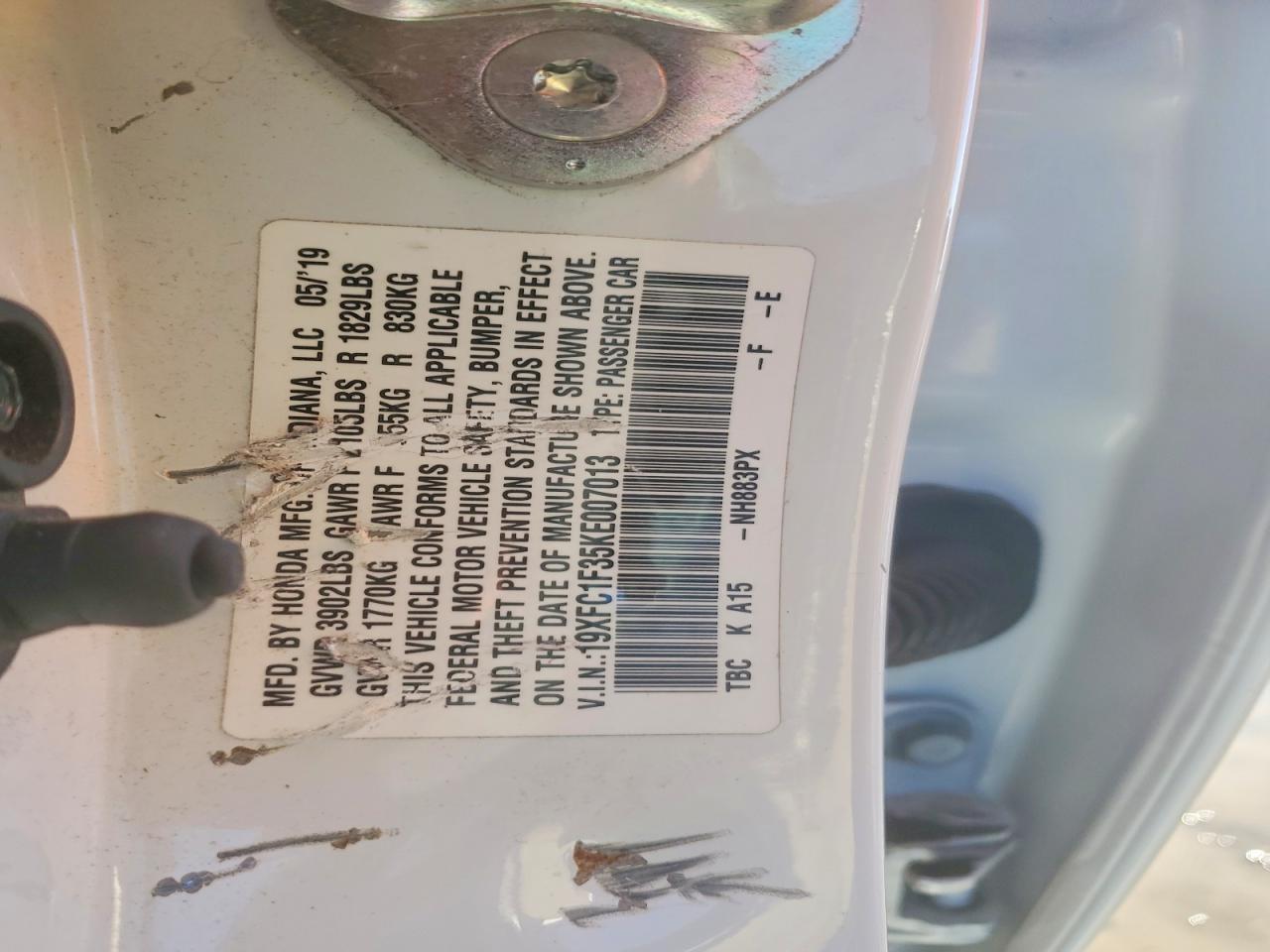 2019 Honda Civic Ex - zdjęcie 12