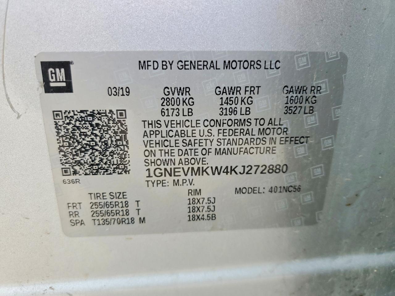 2019 Chevrolet Traverse Lt - zdjęcie 13