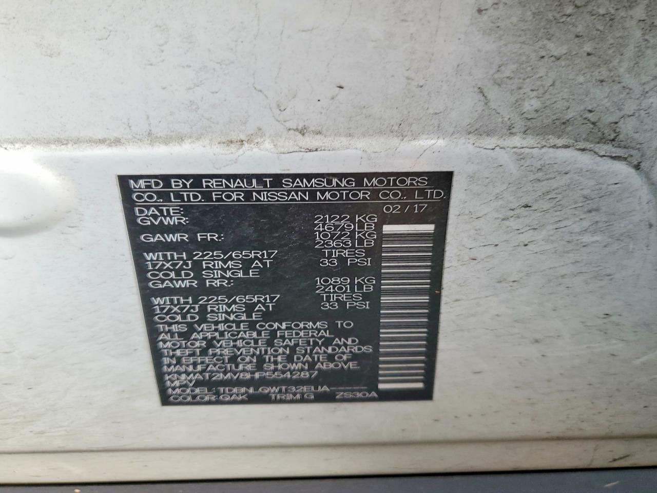 2017 Nissan Rogue Sv - zdjęcie 13