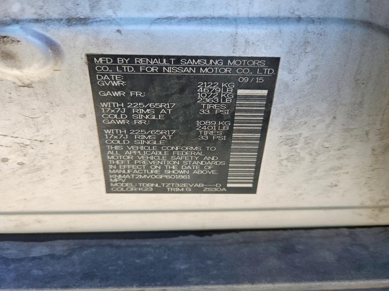 2016 Nissan Rogue Sv - zdjęcie 13