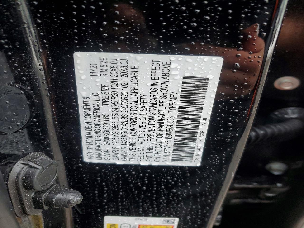 2021 Honda Passport Exl - zdjęcie 13