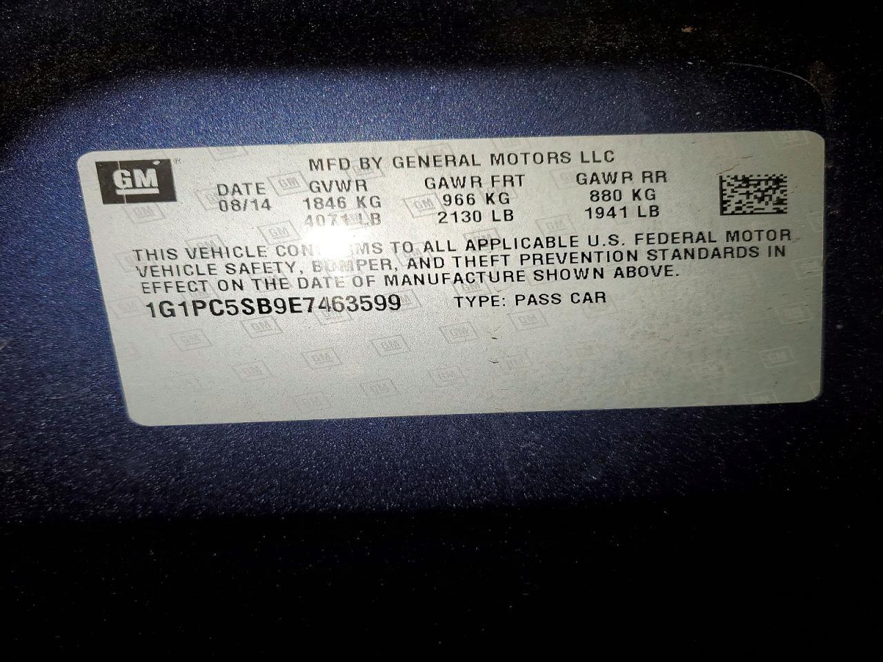 2014 Chevrolet Cruze Lt - zdjęcie 12