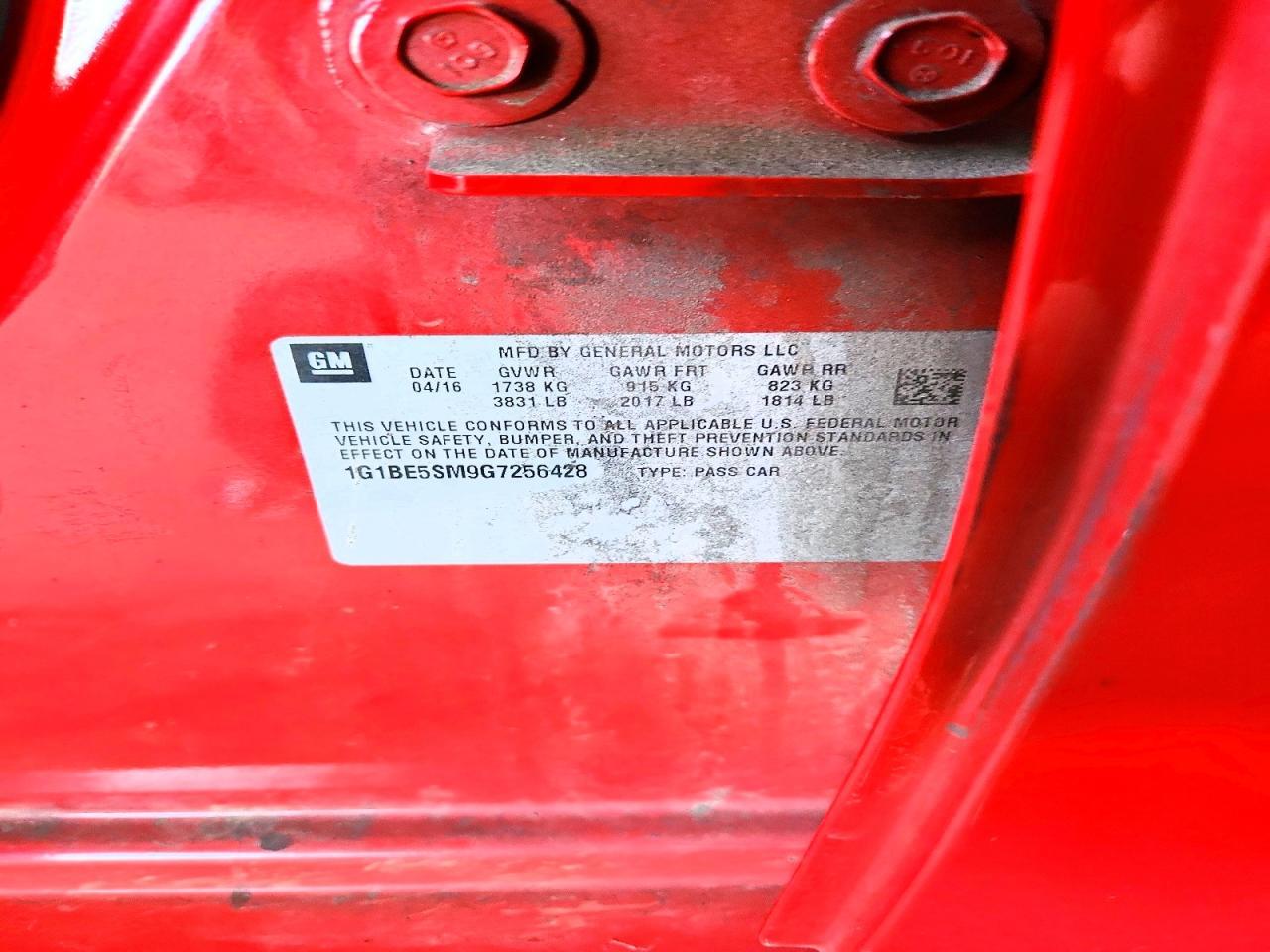 2016 Chevrolet Cruze Lt - zdjęcie 13