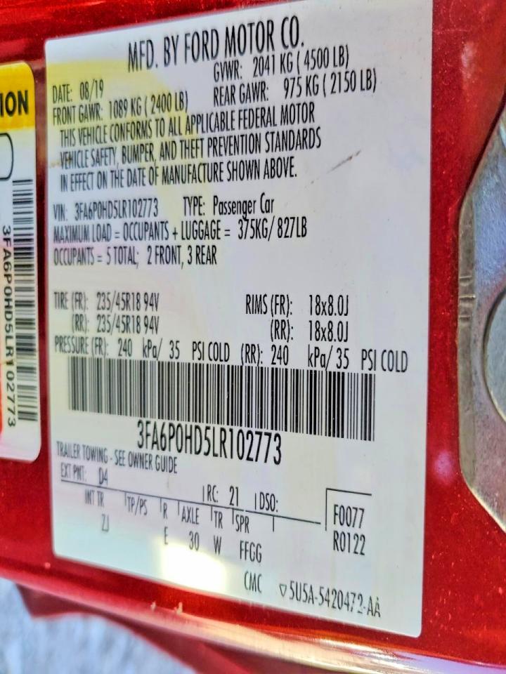 2020 Ford Fusion Se - zdjęcie 12