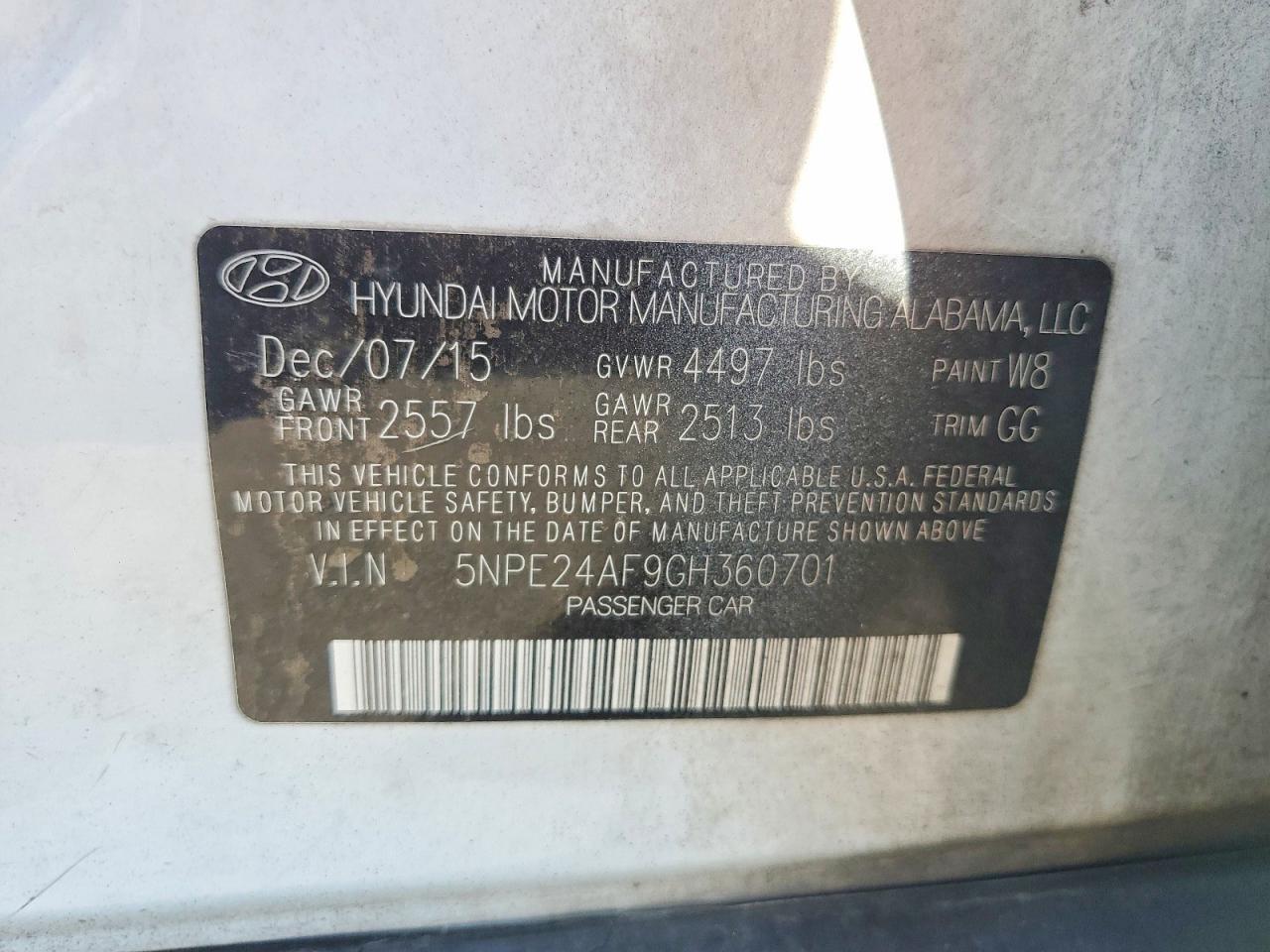 2016 Hyundai Sonata Se - zdjęcie 12