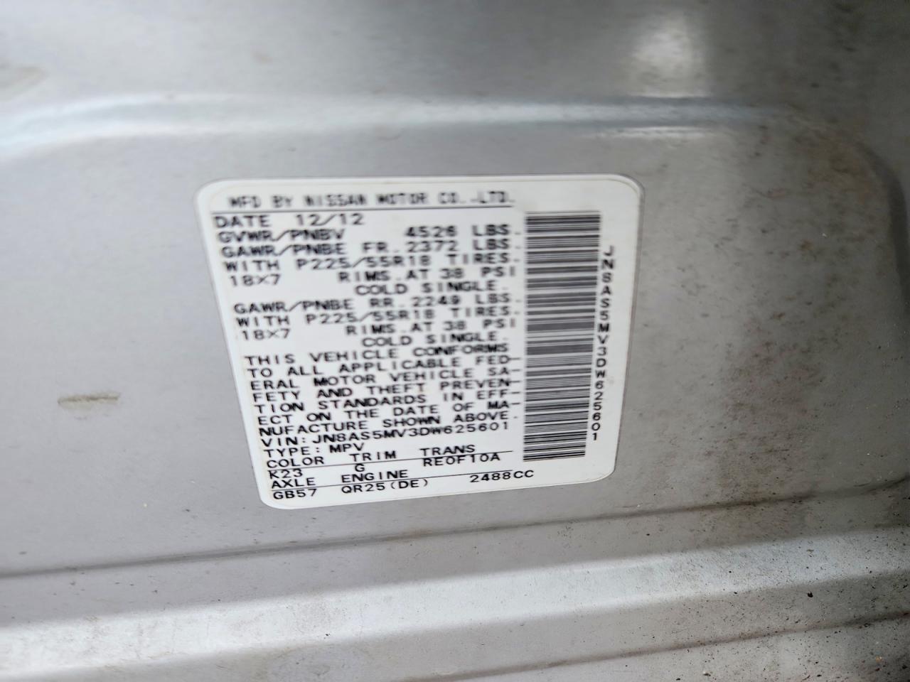 2013 Nissan Rogue S - zdjęcie 13