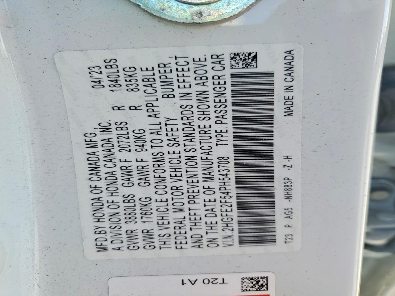 2023 Honda Civic Sport - zdjęcie 12