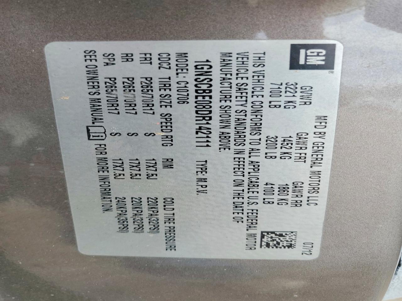 2013 Chevrolet Tahoe C1500 Lt - zdjęcie 12