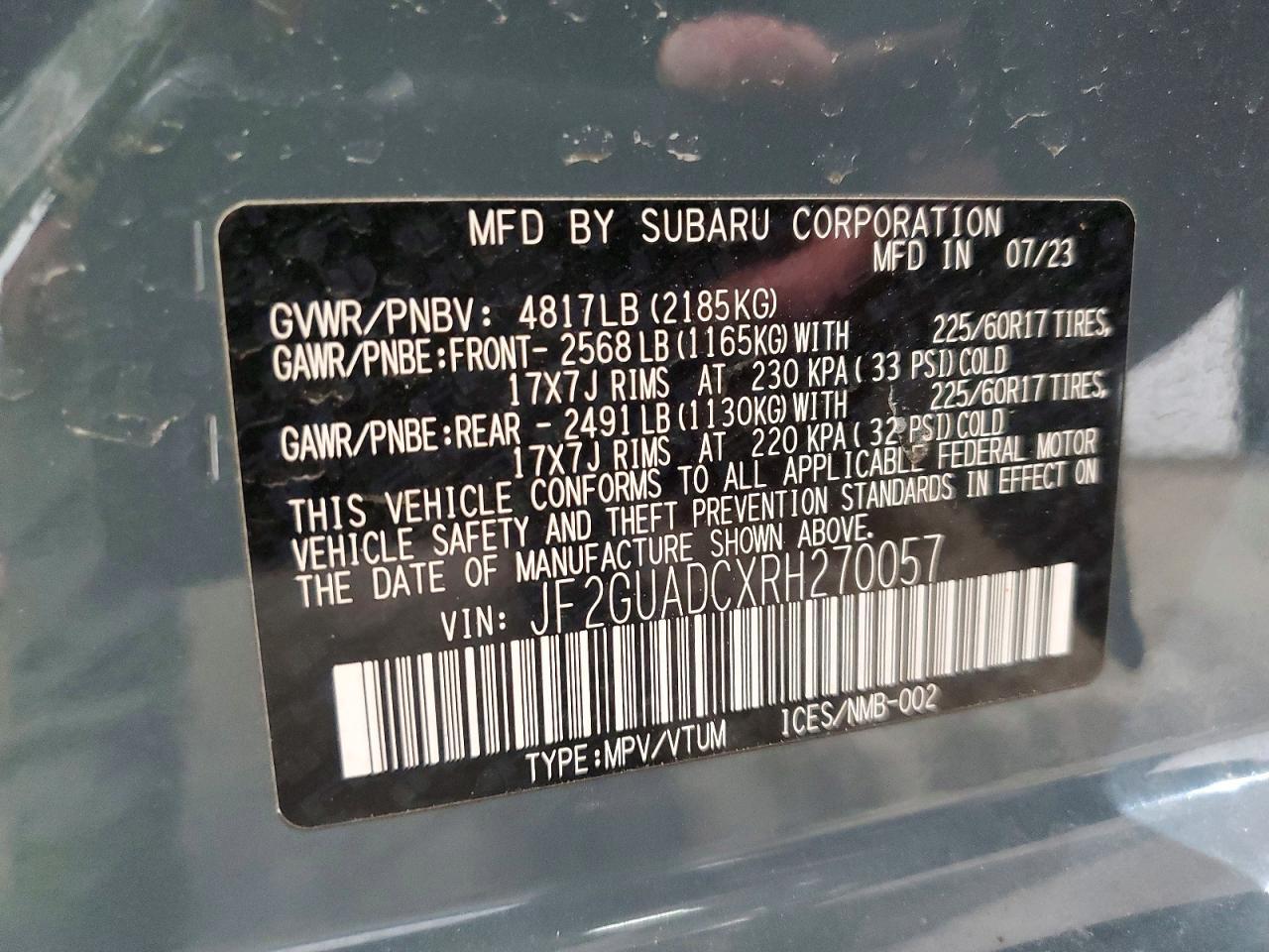 2024 Subaru Crosstrek Premium - zdjęcie 13