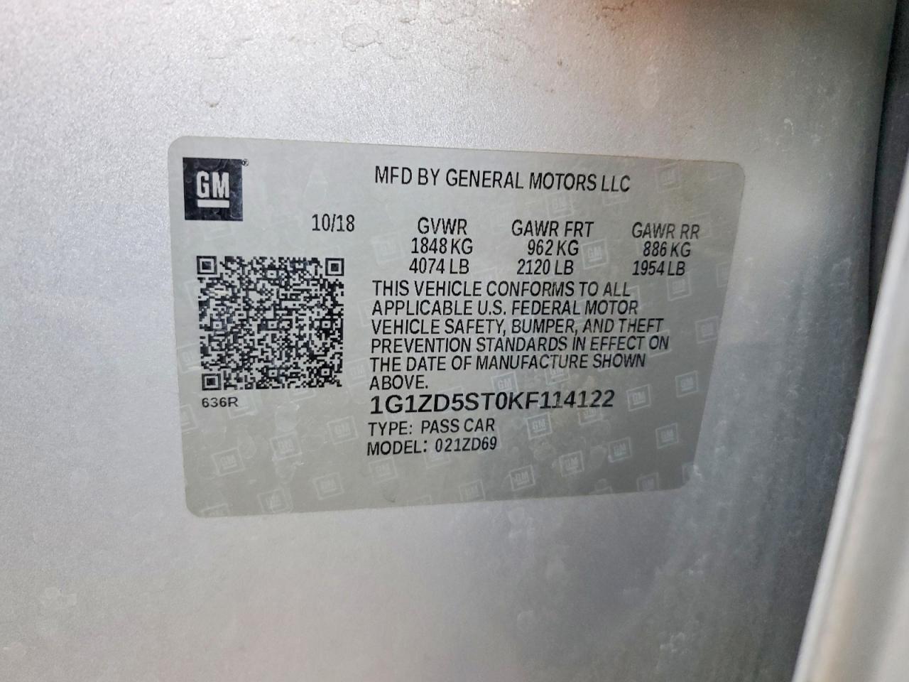 2019 Chevrolet Malibu Lt - zdjęcie 13