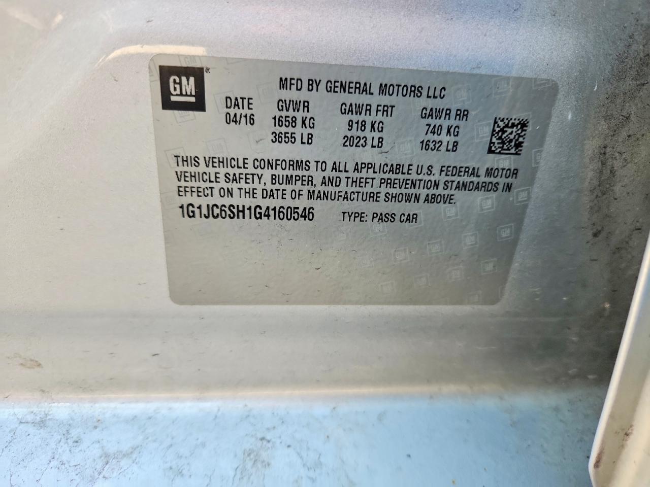 2016 Chevrolet Sonic Lt - zdjęcie 12