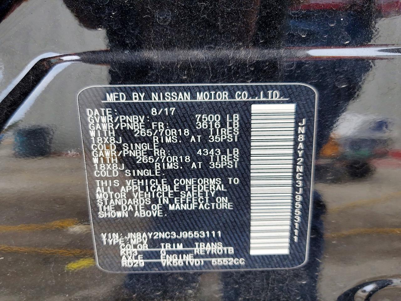 2018 Nissan Armada Sv - zdjęcie 14