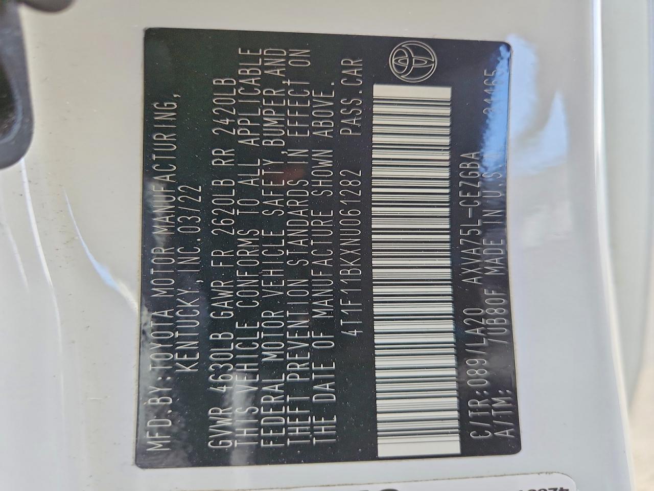 2022 Toyota Camry Xle - zdjęcie 13