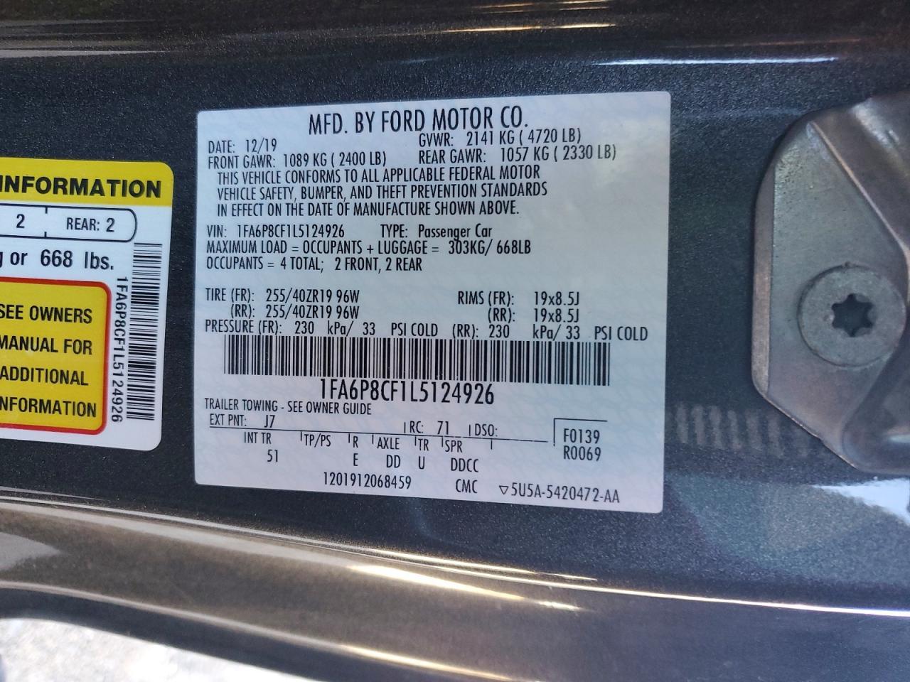 2020 Ford Mustang Gt - zdjęcie 12