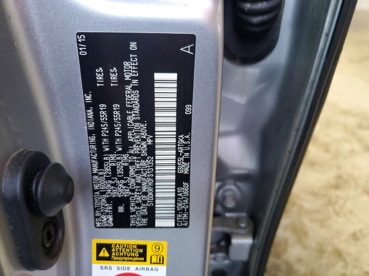 2015 Toyota Highlander Limited - zdjęcie 13