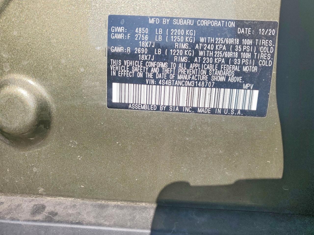 2021 Subaru Outback Limited - zdjęcie 13