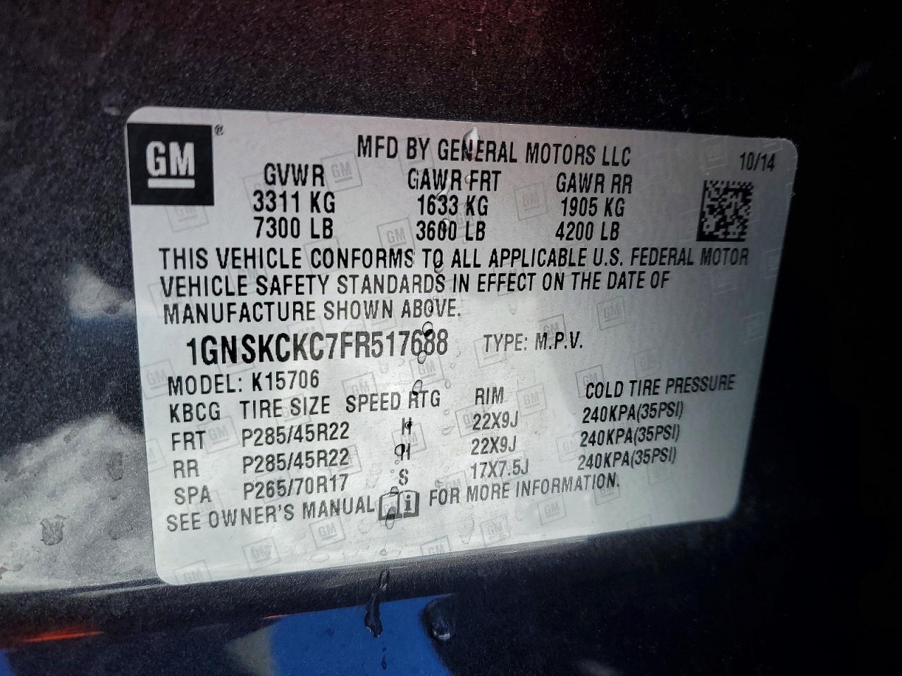 2015 Chevrolet Tahoe K1500 Ltz - zdjęcie 13