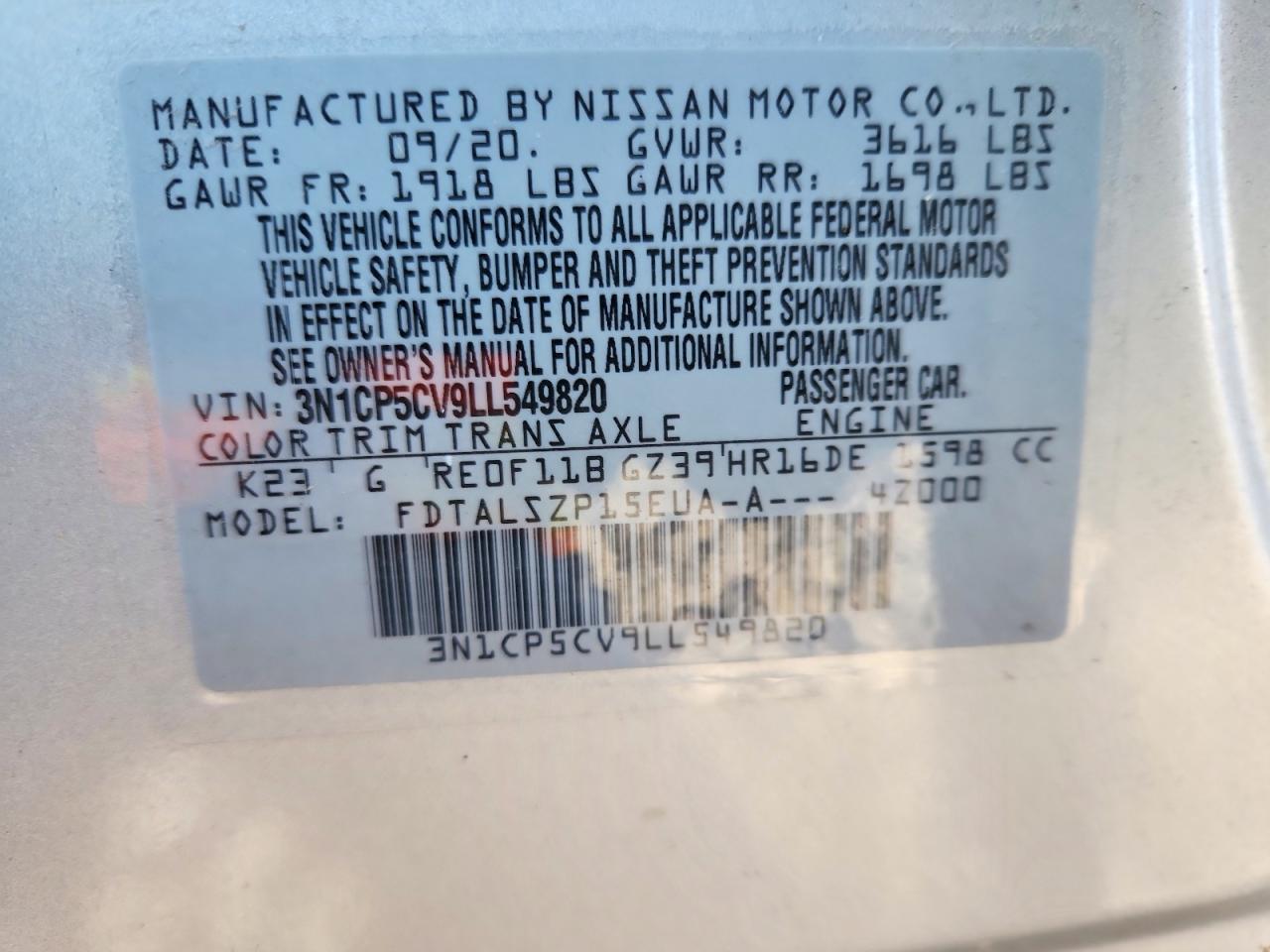 2020 Nissan Kicks Sv - zdjęcie 12