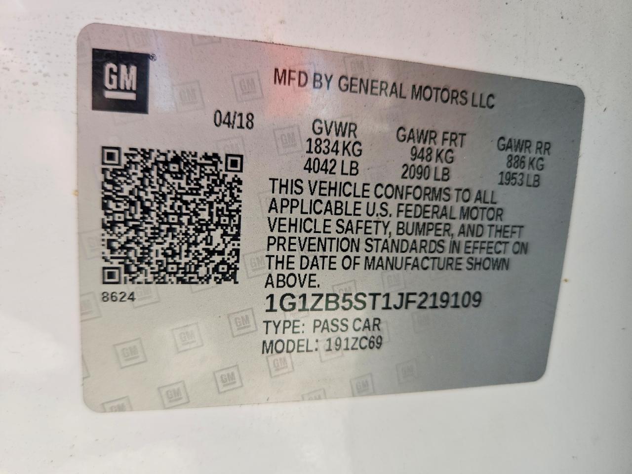 2018 Chevrolet Malibu Ls - zdjęcie 12