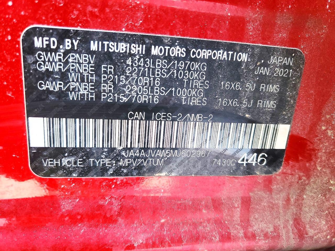 2021 Mitsubishi Rvr Se - zdjęcie 14