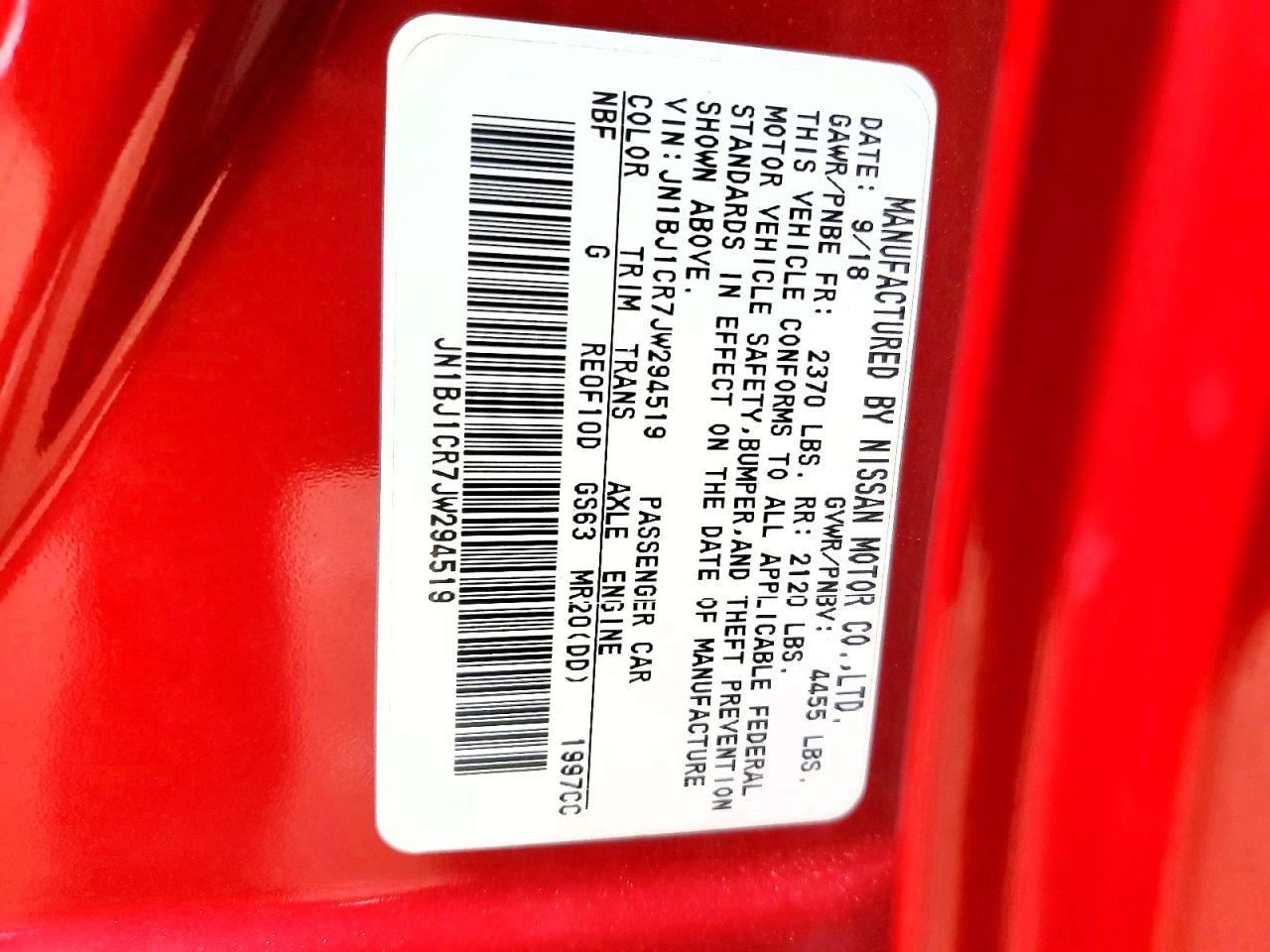 2018 Nissan Rogue Sport Sv - zdjęcie 12