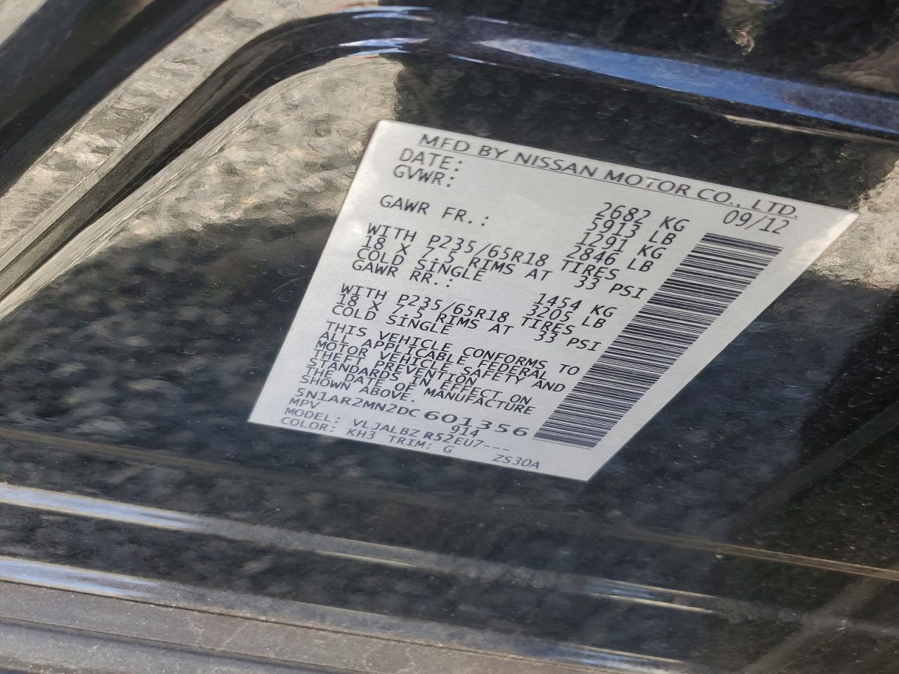 2013 Nissan Pathfinder S - zdjęcie 13