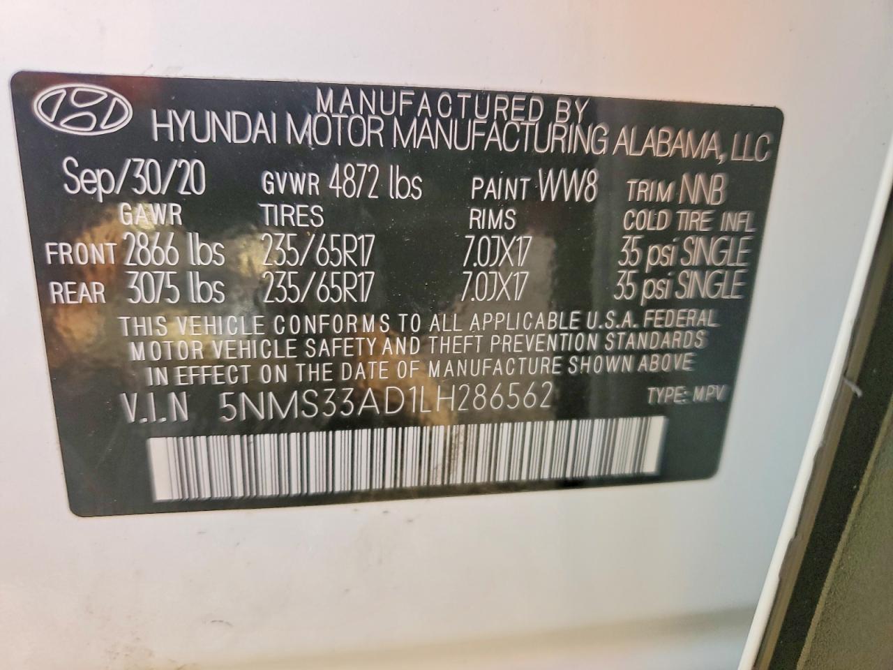 2020 Hyundai Santa Fe Sel - zdjęcie 13