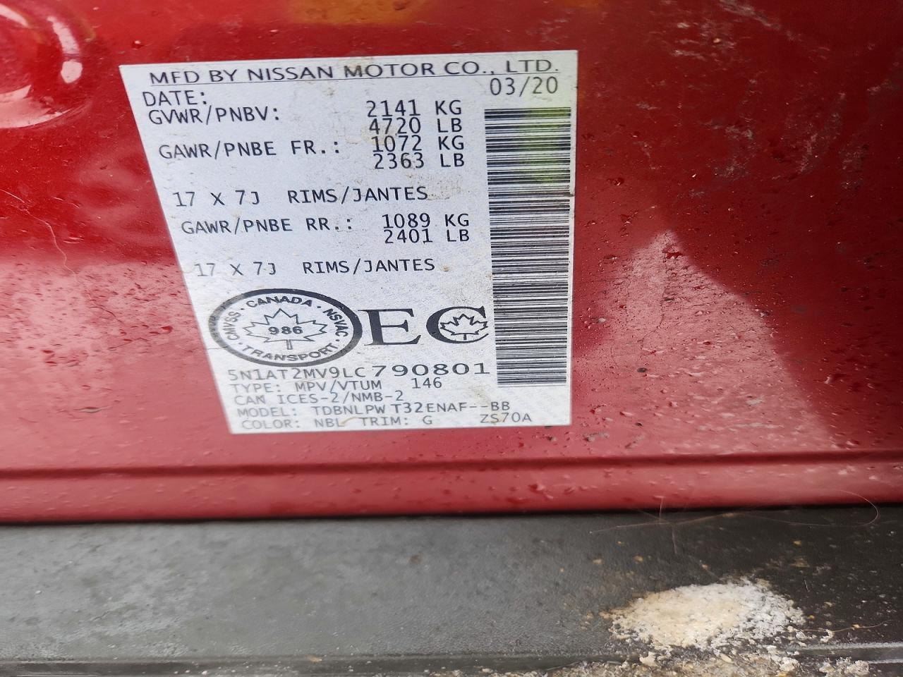 2020 Nissan Rogue S - zdjęcie 13