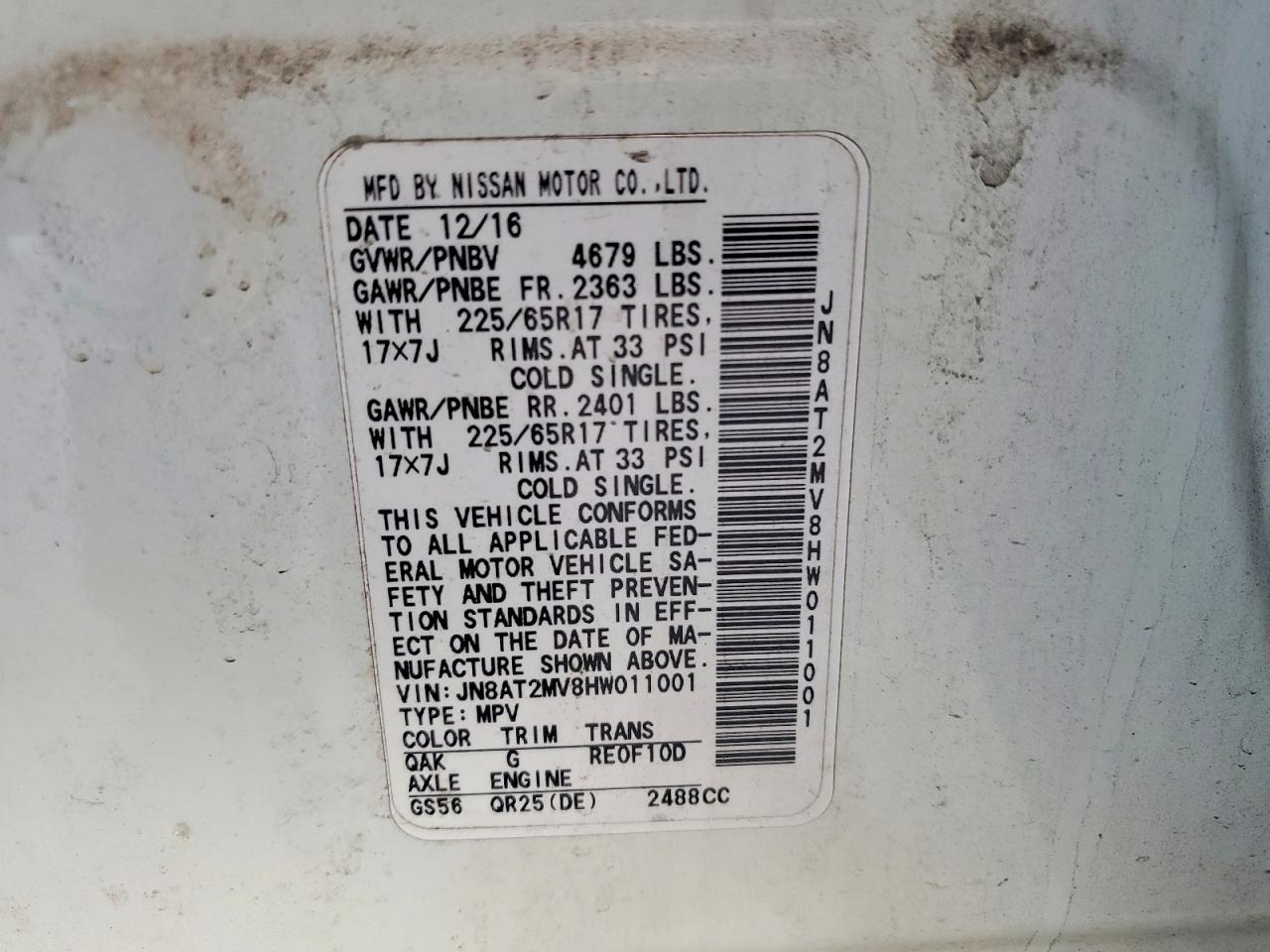 2017 Nissan Rogue S - zdjęcie 14